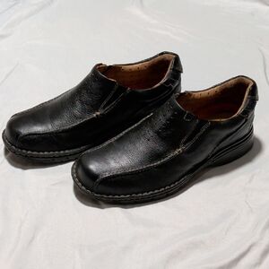 Clarks Structured Mens Leather Loafers Sz 9